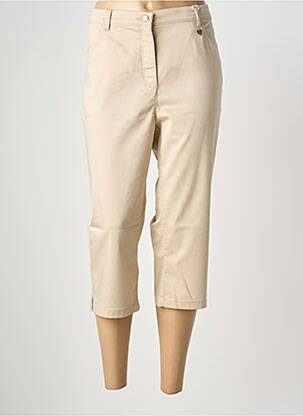 Pantalon trei sferturi buzunare bej TONI femeie