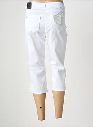 Pantalon trei sferturi buzunare alb TONI femeie