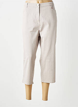 Pantalon trei sferturi buzunare bej TONI femeie