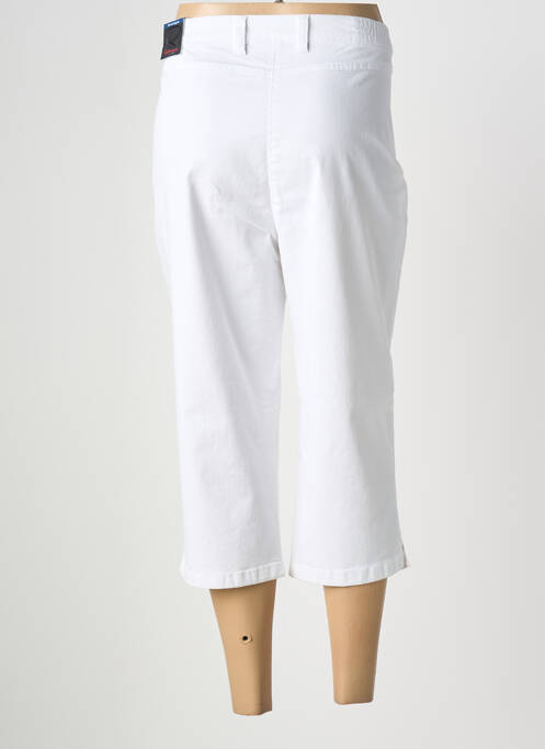 Pantalon trei sferturi croială dreaptă alb TONI femme