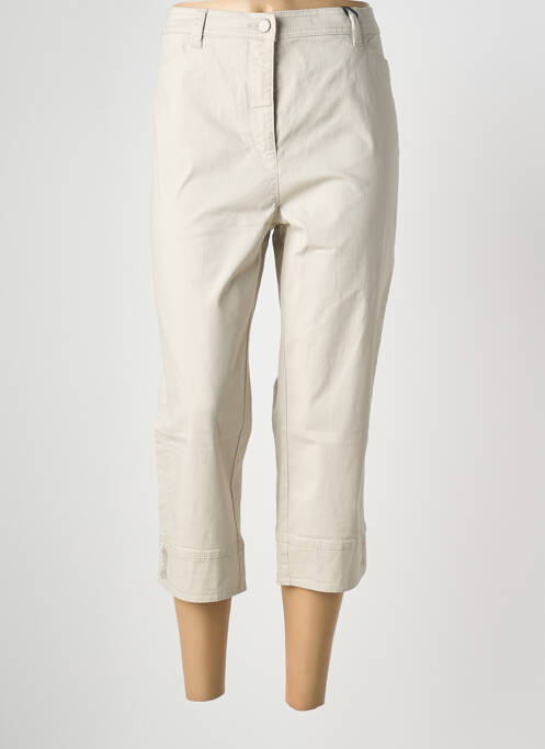 Pantalon trei sferturi croială dreaptă bej TONI femme