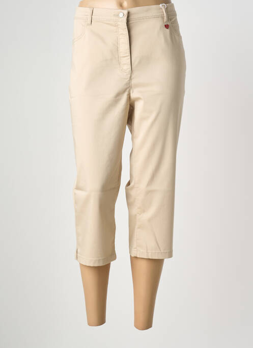 Pantalon trei sferturi buzunare bej TONI femme