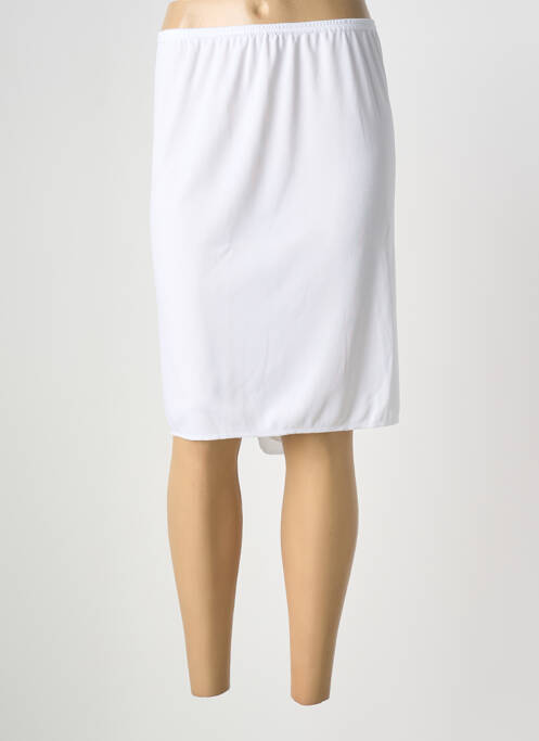 Jupon/fond de rochie talie elastică alb GRIFFON femme