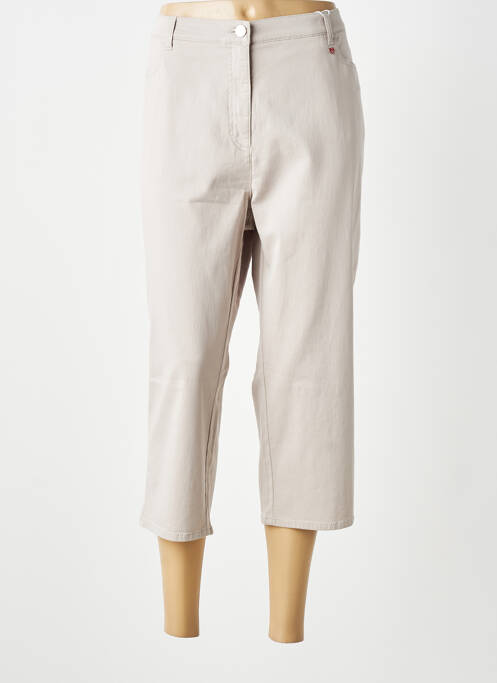 Pantalon trei sferturi buzunare bej TONI femme