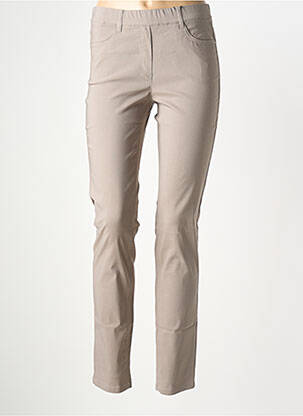 Pantalon slim talie elastică mărime normală gri STARK femeie