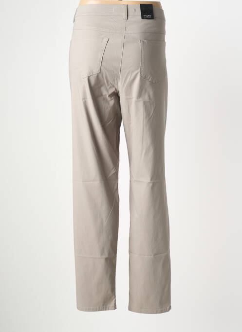 Pantalon slim țesătură poplin mărime normală gri STARK femme
