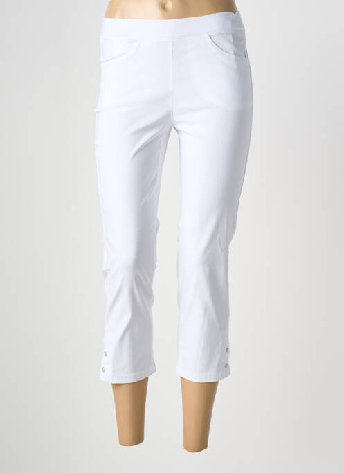 Pantalon trei sferturi elasticitate mărime normală alb STARK femme