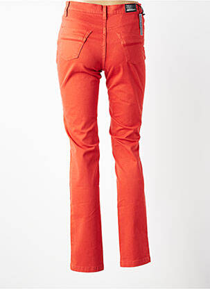 Pantalon slim țesătură poplin mărime normală portocalie WALTRON femeie
