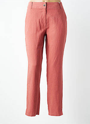 Pantalon chino țesătură poplin mărime normală roz C'EST BEAU LA VIE femeie
