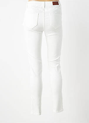 Blugi skinny țesătură brută mărime normală alb C'EST BEAU LA VIE femeie