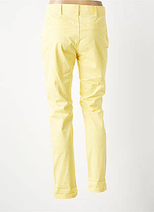 Pantalon chino țesătură poplin mărime normală galben C'EST BEAU LA VIE femeie