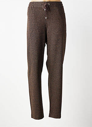 Pantalon slim talie elastică mărime normală maro DIANE LAURY femeie