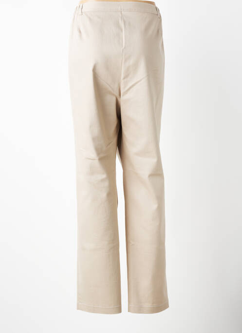 Pantalon slim țesătură poplin mărime normală bej TELMAIL femme