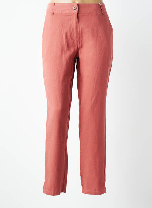 Pantalon chino țesătură poplin mărime normală roz C'EST BEAU LA VIE femme
