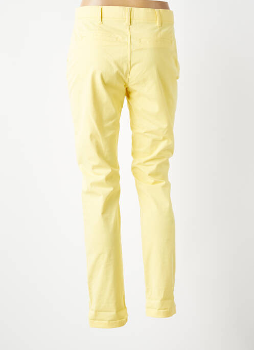 Pantalon chino țesătură poplin mărime normală galben C'EST BEAU LA VIE femme