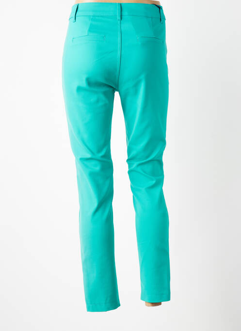 Pantalon chino închidere cu fermoar sub clapetă cu nasturi mărime normală albastru LEMON DRESS femme