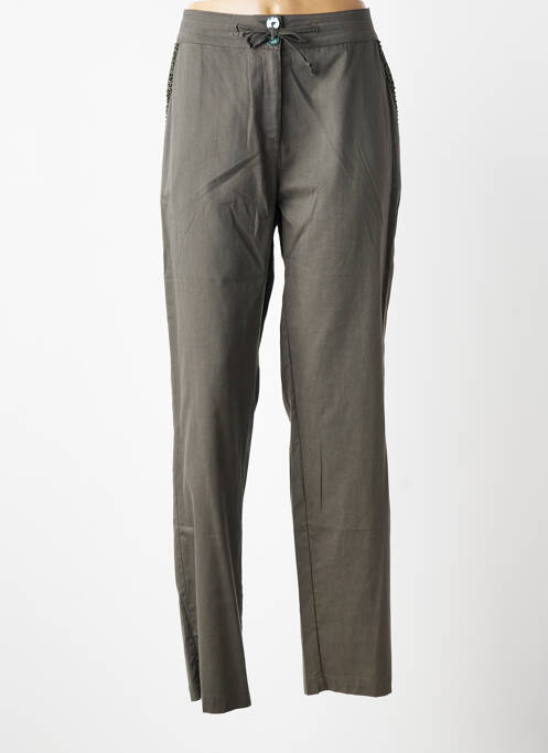 Pantalon slim elasticitate mărime normală verde GRIFFON femme