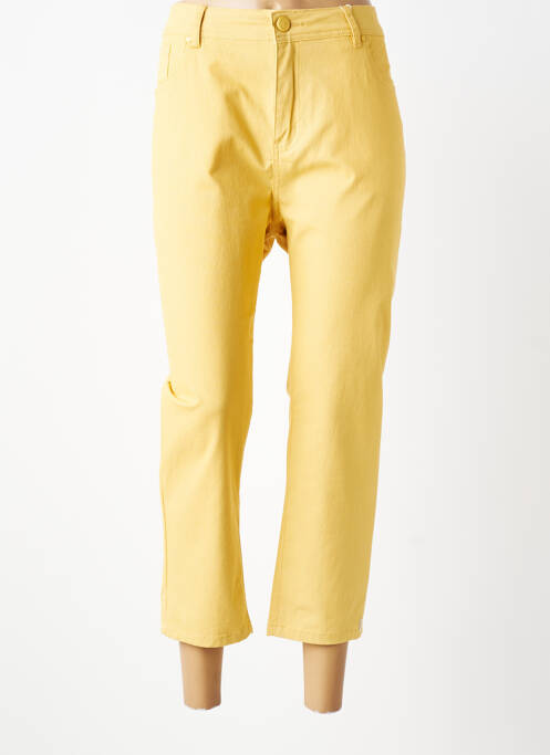 Pantalon trei sferturi elasticitate mărime normală galben GRIFFON femme