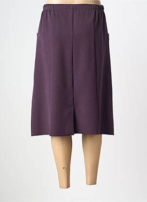 Fustă midi croială dreaptă violet PLURIELLES femeie