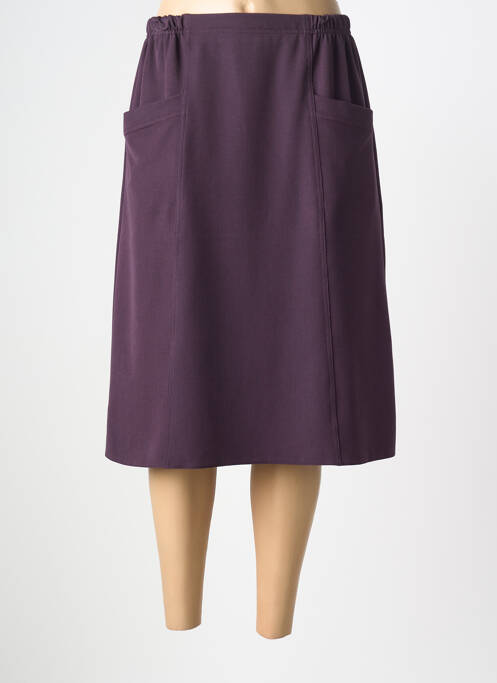 Fustă midi croială dreaptă violet PLURIELLES femme