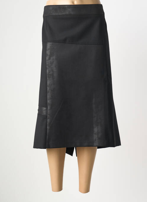 Fustă midi croială dreaptă negru GEVANA femme