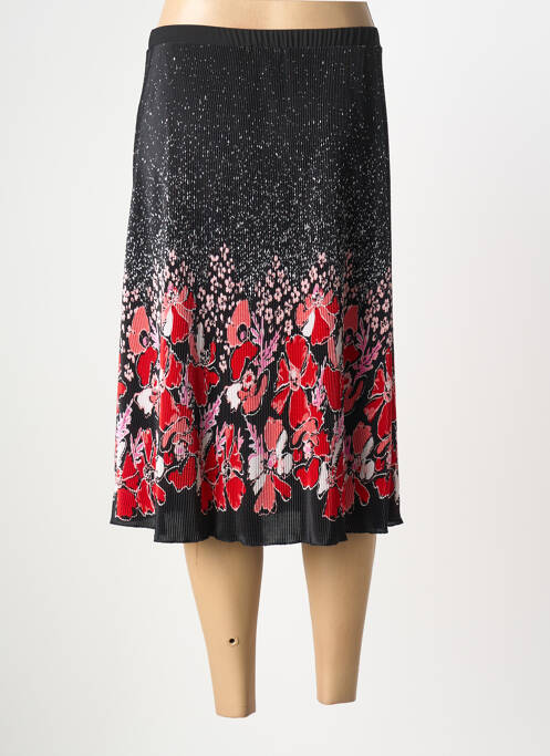 Fustă midi elasticitate negru GEVANA femme