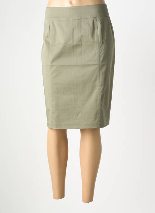 Fustă midi elasticitate verde GEVANA femme