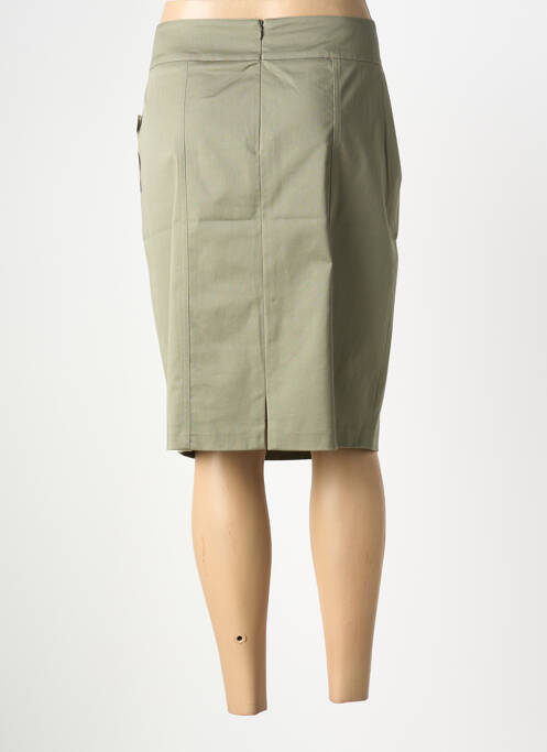 Fustă midi elasticitate verde GEVANA femme