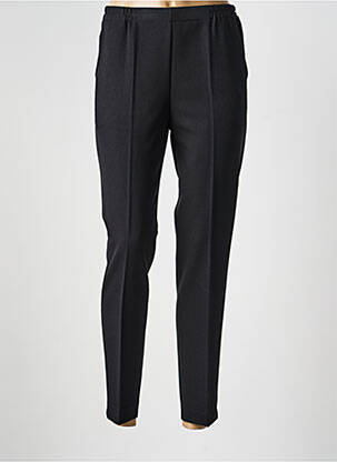 Pantalon drept talie elastică mărime normală negru GEVANA femeie
