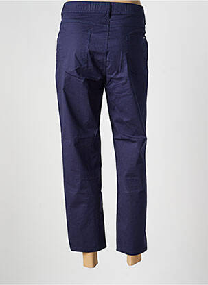 Pantalon 7/8 țesătură poplin mărime normală albastru GEVANA femeie