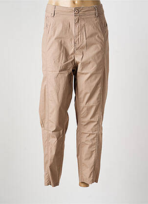 Pantalon 7/8 talie elastică mărime normală maro GEVANA femme