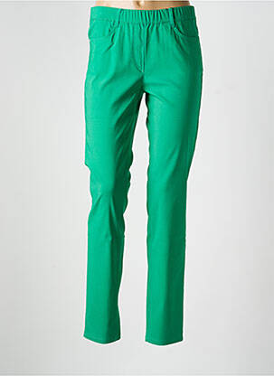 Pantalon slim talie elastică mărime normală verde STARK femeie