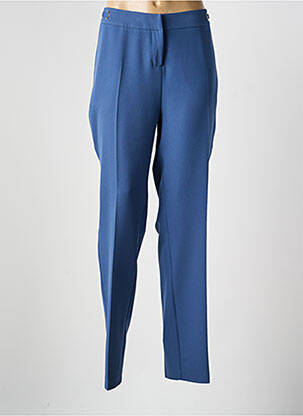 Pantalon drept țesătură crep mărime normală albastru FRANCE RIVOIRE femeie
