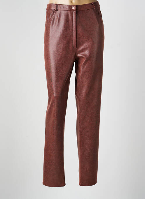 Pantalon slim talie elastică mărime normală maro GEVANA femme