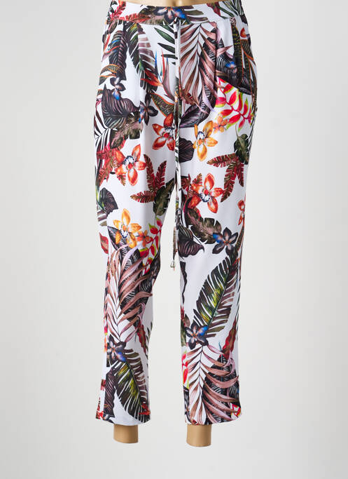 Pantalon 7/8 talie elastică mărime normală alb GEVANA femme