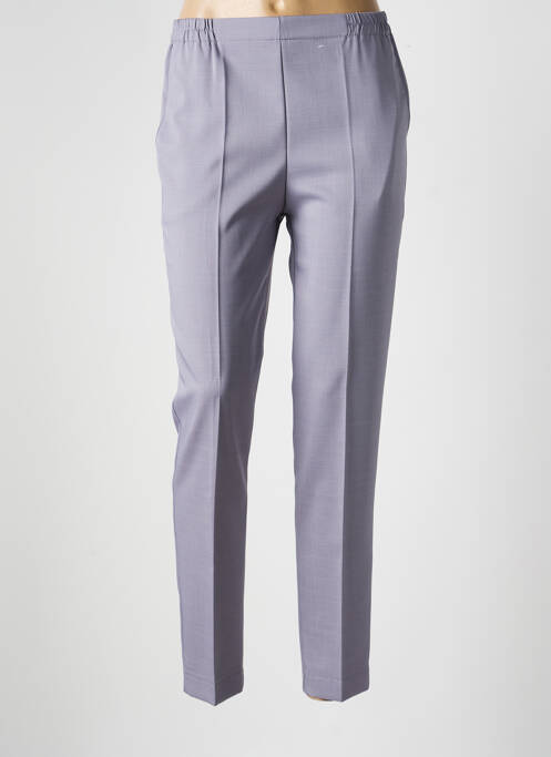 Pantalon slim talie elastică talie înaltă gri GEVANA femme