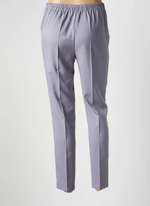 Pantalon slim talie elastică talie înaltă gri GEVANA femme
