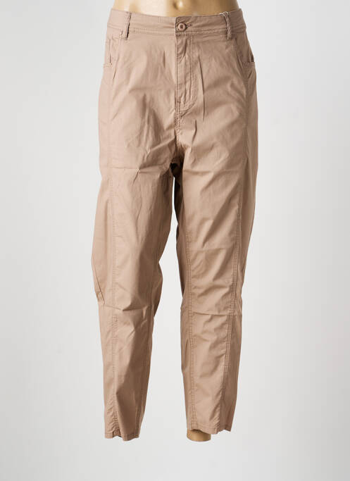 Pantalon 7/8 talie elastică mărime normală maro GEVANA femme