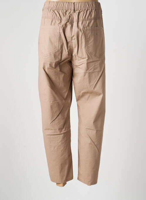 Pantalon 7/8 talie elastică mărime normală maro GEVANA femme