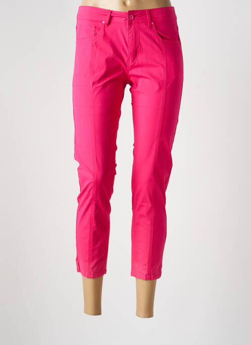 Pantalon 7/8 talie elastică mărime normală roz GEVANA femme