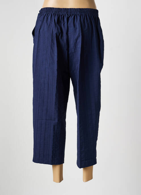 Pantalon trei sferturi talie elastică mărime normală albastru GEVANA femme