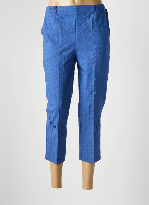 Pantalon trei sferturi talie elastică mărime normală albastru deschis GEVANA femme
