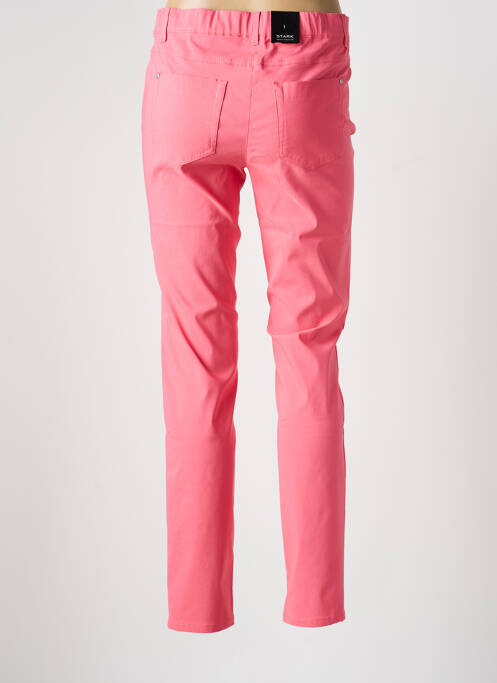 Pantalon slim talie elastică mărime normală roz STARK femme