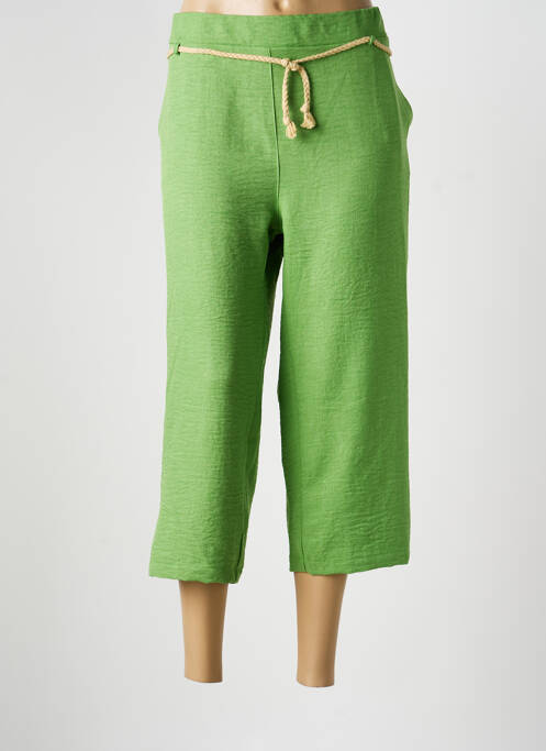 Pantalon trei sferturi croială dreaptă mărime normală verde LOURDES CASTILLO femme