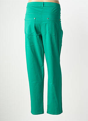 Pantalon slim țesătură poplin mărime normală verde FRANCE RIVOIRE femeie
