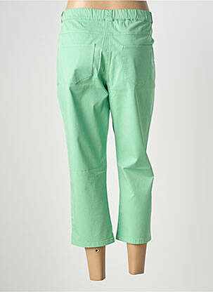 Pantalon trei sferturi talie elastică mărime normală verde FRANCE RIVOIRE femeie