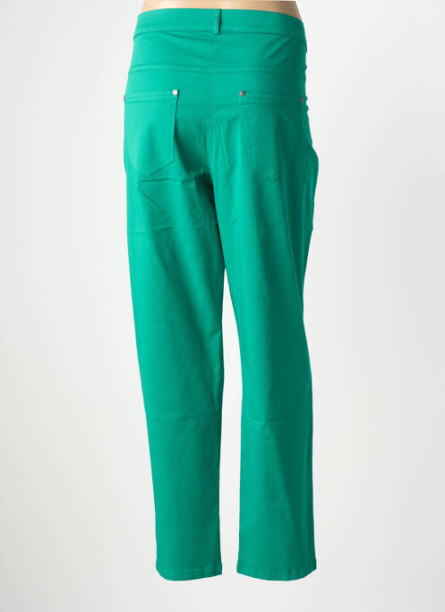 Pantalon slim țesătură poplin mărime normală verde FRANCE RIVOIRE femme