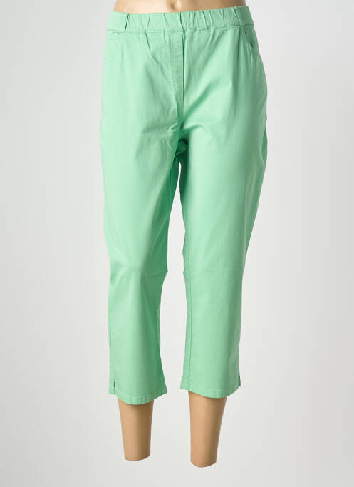 Pantalon trei sferturi talie elastică mărime normală verde FRANCE RIVOIRE femme