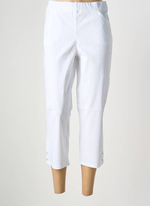 Pantalon trei sferturi elasticitate mărime normală alb STARK femme