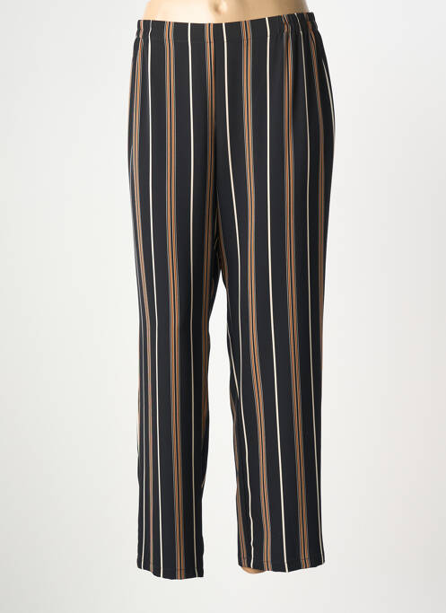 Pantalon drept talie elastică mărime normală negru TELMAIL femme